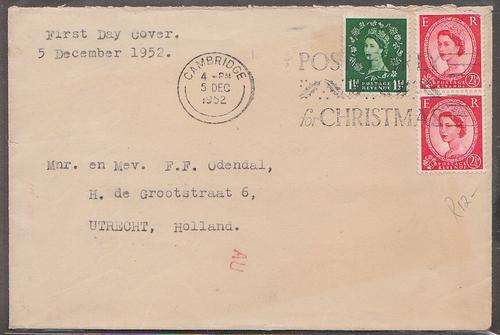 Queen Elizabeth II 1952 FDC used