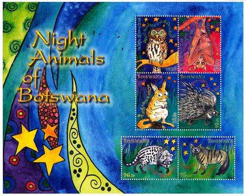 Botswana & Bechaunaland  2011 MS Night Animals**