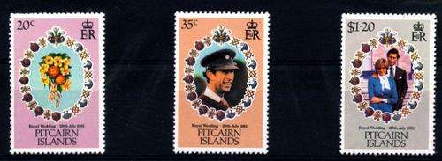 Colonial Britian  1981 Pitcairn Islands (3)  **  Royal Wedding