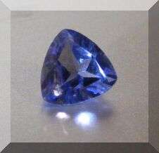 SUPER !!  D BLOCK -AAA+ 0.97ct VVS BLUE Trillion Facet Tanzanite