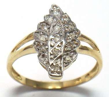 Beautiful solid 9kt gold genuine diamond ring.