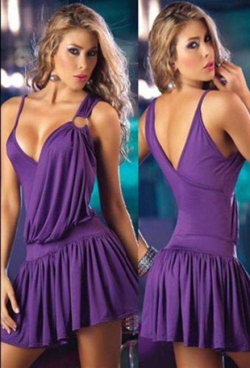 Purple mini dress or top