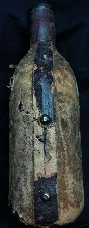 Antique Leather Bottle Labelled "1750"