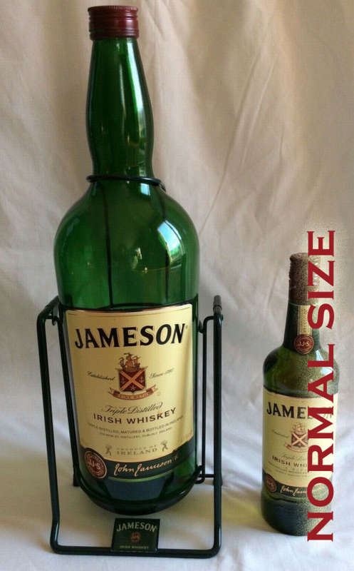 Giant Jameson Bottle With Cradle
