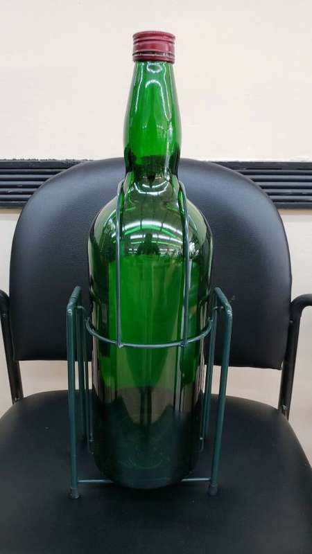 Giant Jameson Bottle With Cradle