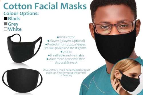 Reusable Face Mask - Breathable - Washable - Unisex Face Shield (Pack Of 3)