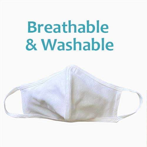 LOGO PRINTED FACE MASKS - Cotton, Reusable, Washable, Breathable Unisex Face Shield (10 Pack)