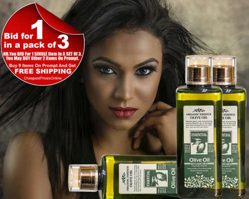 100% Natural Organic Essence Olive Oil For Body and Hair Care - 100% Therapeutic Grade