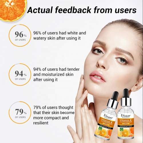 Disaar Organic Facial Serum - Vitamin C With Hyaluronic Acid