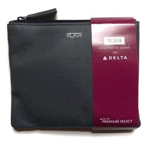 TUMI Amenity Leather Pouches + Sleep Masks + Socks