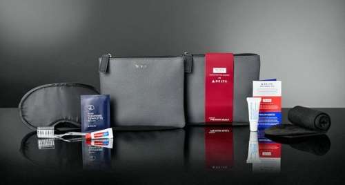 Leather Bag - TUMI with Socks + Sleeping Mask + Tooth Brush + Toothpaste + More) x 1