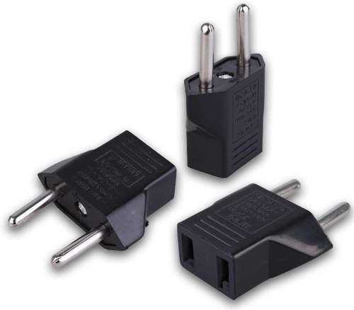 Universal 2 pin Copper Converter 110 -250V 6A AC electrical power US to EU adapter plug