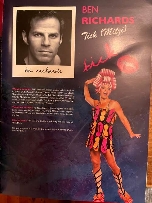 Priscilla Queen of the Desert Musical London Programme