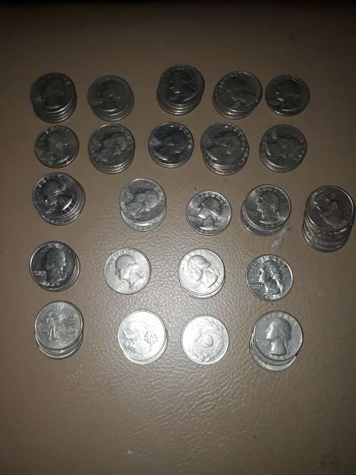 USA Quarter Dollar Coins mixed dates (value in rands R263)