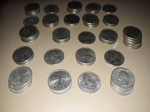 USA Quarter Dollar Coins mixed dates (value in rands R263)