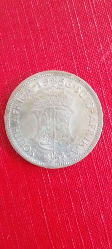 1956 South African 2/half cent