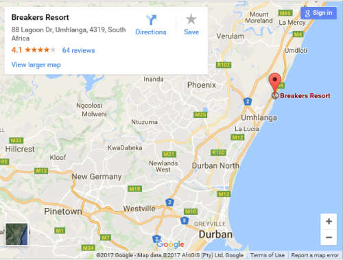 Breakers Resort KZN 02-07 Nov 2020 (6 sleeper- 4 adults+2 kids under 12)