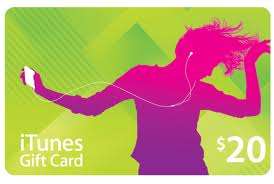 $ 20 APPLE iTUNES GIFT CARD