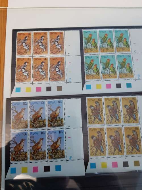 SWA 1974 Rare Birds of SWA MNH C/Blocks of 6 SACC 269-272