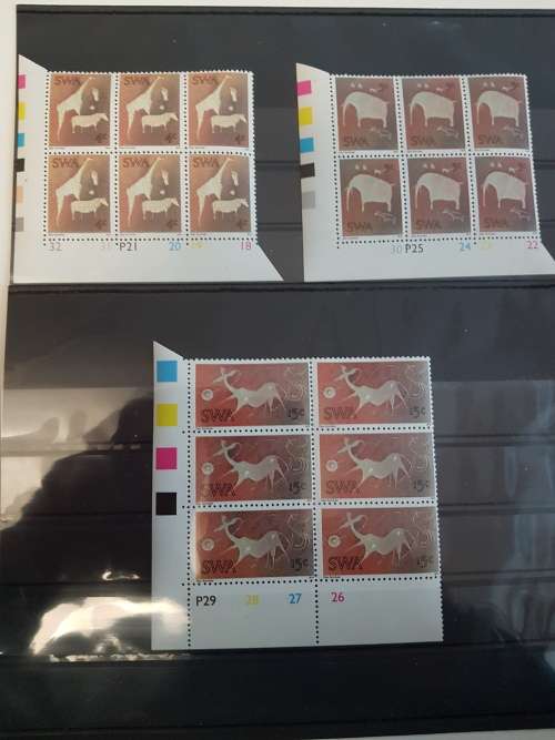 SWA  SACC 273-275 Twyfelfontein Rock Engravings MNH C/Blocks of 6