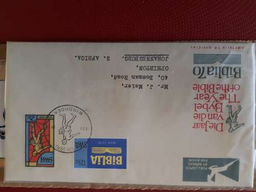 SWA FDC No 2   1970  150th Anniversary of S.A. Bible Society