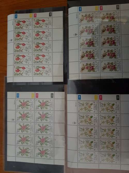 SWA 1990 Flora of SWA Set of 4 x Full Sheets MNH