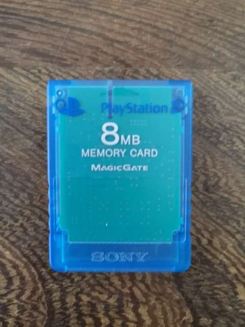 Original Sony Blue PS2 Memory Card