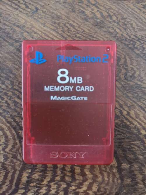 Original Sony Red PS2 Memory Card