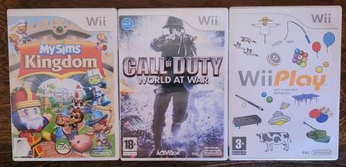 Nintendo Wii Bundle with Original Controller and 3 Games