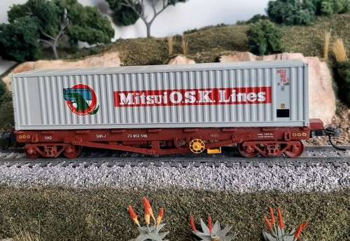 SARM SAR Container wagon with Kadees boxed