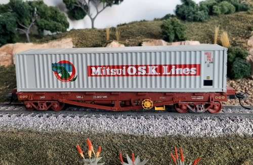 SARM SAR Container wagon with Kadees boxed
