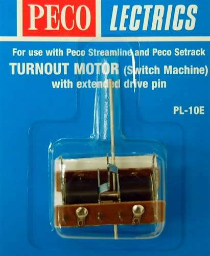 Peco point motor with extended pin plus mounting plate