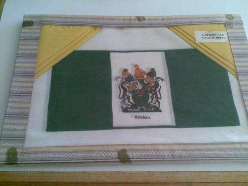 Rhodesian memrobilia 6 serviettes 6 place mats
