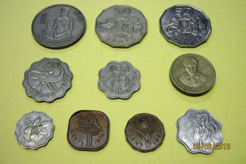 SWAZILAND ELANGENI COINS (TEN COINS)