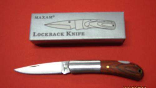 STAINLESS STEEL LOCKBLADE "HAMMETTE" POCKET KNIFE IN BOX