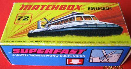 MINT BOXED SRN6 HOVERCRAFT FROM MATCHBOX LESNEY ENGLAND, 1972