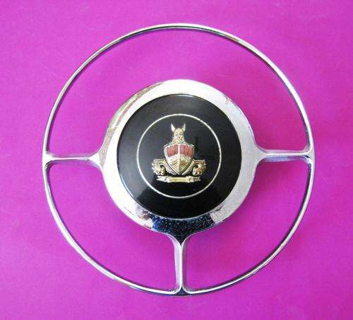 VINTAGE CHROMED STEERING WHEEL HORN UNIT FOR ROVER IN PERFECT CONDITION (NOT DINKY)