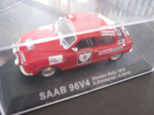 MINT BOXED SAAB 96V4 RALLY CAR BY DE AGOSTINI. NOT DINKY OR CORGI.