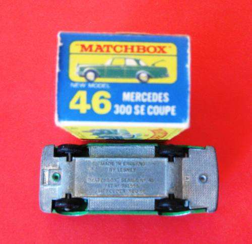MINT AND BOXED MATCHBOX LESNEY NO 46 C MERCEDES BENZ 300 SE COUPE FROM ENGLAND. NOT DINKY.