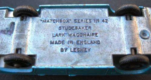 MATCHBOX LESNEY NO 42 STUDEBAKER LARK "WAGONAIRE" FROM ENGLAND. NOT A CORGI OR A DINKY.