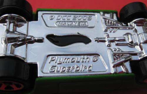 MINT PLYMOUTH "SUPERBIRD" BY MATTEL HOTWHEELS FROM MALAYSIA. NOT LESNEY OR DINKY.
