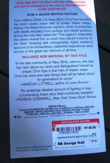"AMERICAN SNIPER" BY CHRIS KYLE, THE MOST LETHAL SNIPER IN U.S. HISTORY. AS NEW.