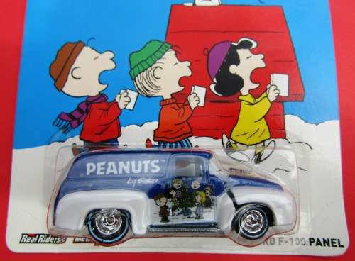 MINT `PEANUTS` 1956 FORD F100 AND JETSONS CAPSULE BY HOTWHEELS SCREEN TIME. NOT LESNEY OR CORGI.