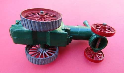 SCARCE VINTAGE DIE-CAST METAL `STEAM TRACTOR` IN GREEN  BY MATCHBOX LESNEY FROM ENGLAND. NOT DINKY.