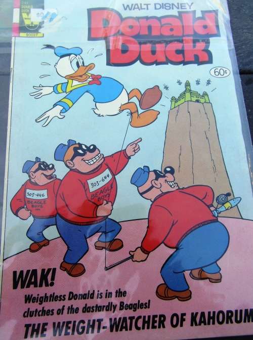 SCARCE WALT DISNEY COMIC BOOK `DONALD DUCK` BY WHITMAN COMICS IN SEALED PLASTIC COVER.