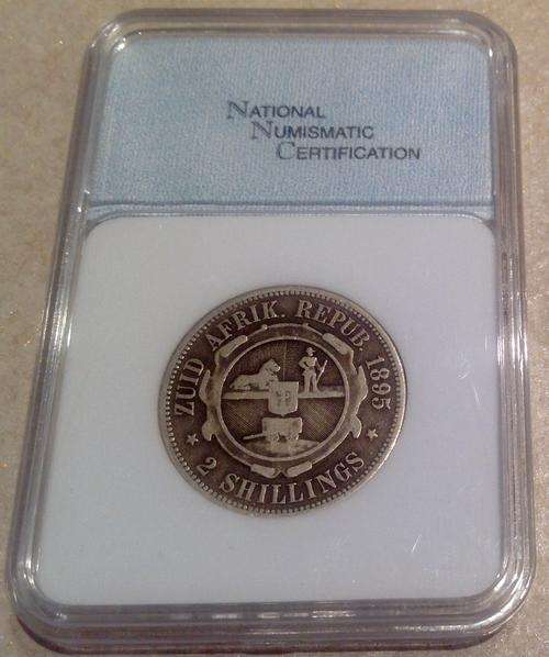 1895 ZAR 2 Shilling Encapsulated