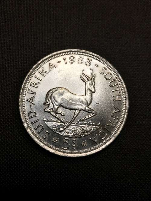 1953 Silver Five Shilling / Crown