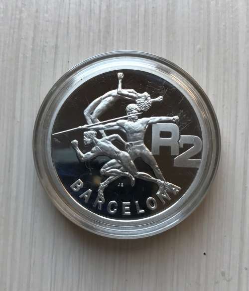 1992 Silver Barcelona Proof Coin In Capsule