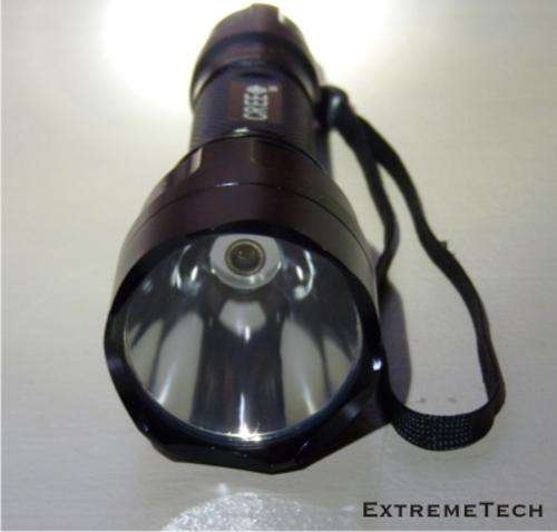### ULTRA BRIGHT 300 LUMENS LED TORCH, RECHAREABLE BATTERY INCLUDED- BRAND NEW ###