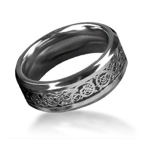 Silver Dragon Tungsten Ring Size 11
